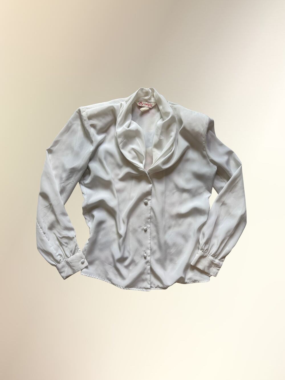 To To & Ko Sports White Collared Button Down Blouse Shirt Women's Sz 6